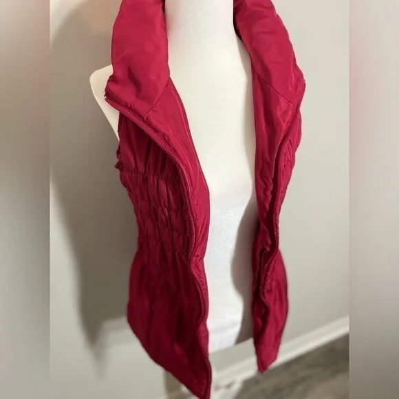 Small New Directions ND Red Scrunch Lightweight Vest w/ Pockets - Picture 8 of 9